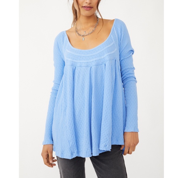 🎉LAST CHANCE🎉 NWT Free People It's Always You Top / Cornflower - Picture 1 of 6